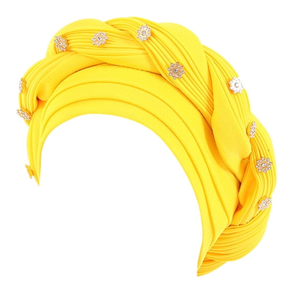 EnJoCho Breathable Headwraps for Women Workout Headwraps Beading Braid Hat Ruffle Cancer Wrap Sleep Caps Satin Lined Hair Bonnets