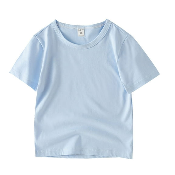 EnJoCho Chidren Comfy T-Shirt Toddler Boys Summer Baby Short Sleeve For Boys and Girls Solid Color Top Comfortable and Breathable