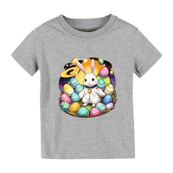 EnJoCho Child Bodysuit Toddler Kids Baby Girl's Rabbit Tee Outfits Baby Bunny Tshirt Easter Clothes Vest Shirt Top for 1 to 10 Years