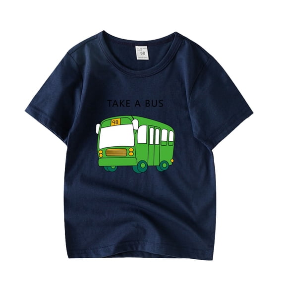 EnJoCho Child Cartoon Tops Summer Toddler Boys Girls Cartoon Car Prints Design Casual Short Sleeve, Crew Neck, T-Shirt Top for Kids Boy and Girl Clothes