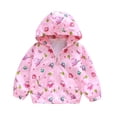 thumbnail image 1 of EnJoCho Child Girl Cotta Toddler Kids Baby Girls Boys Cartoon Jacket Zipper Hooded Windproof Coat Windbreaker Outwear Trendy Outfits for Kids 2-3 Years, 1 of 9
