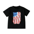 thumbnail image 1 of EnJoCho Child Holiday Party T Shirt Summer Toddler Boys Girls Short Sleeve Crewneck USA Flag Pattern Tshirt Tops Independence Day 4th Of July Prints Outfits, 1 of 9