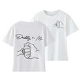 thumbnail image 1 of EnJoCho Child Playwear Tops Toddler Kids Girls T Shirt Boys Short Sleeve Top Round Neck Short Sleeve T Shirt Father's Children's Clothes, 1 of 8