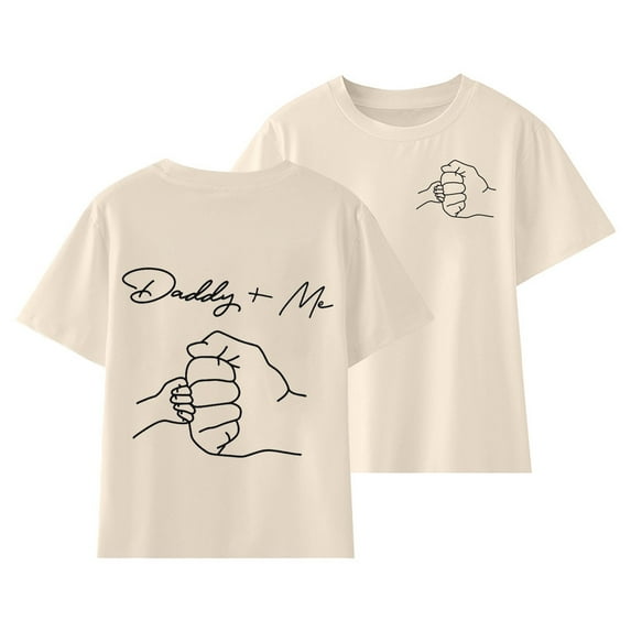 EnJoCho Child Playwear Tops Toddler Kids Girls T Shirt Boys Short Sleeve Top Round Neck Short Sleeve T Shirt Father's Children's Clothes