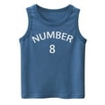 thumbnail image 1 of EnJoCho Child Sports Vest Tops Toddler Kids Boys Girls Letter Number 8 Sleeveless Crewneck Vest T Shirts Tops Summer Outdoor Running Tees Clothes for Children, 1 of 2
