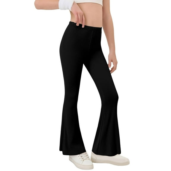 EnJoCho Children Leggings Spring Autumn Tight Flared Pants Girls Outer Wear Trousers Clothing Cute Fashion Casual Comfortable 𝖲tretchable Kids Bottoms Outfit Playwear