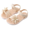 thumbnail image 1 of EnJoCho Children Sandals Soft Flat Shoes Fashion Comfortable Bow Soft Bottom Lightweight Baby Princess Sandals Little Girl Summer Cute Casual Party Shoes, 1 of 5