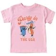 thumbnail image 1 of EnJoCho Children Summer Spring Tops Kids Independence Day T Shirt Humorous Hot Dog Drink Print T Shirt For Children 3 To 13 Years, 1 of 4