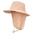 thumbnail image 1 of EnJoCho Children Sun Hats Girls Boys Spring Autumn Outdoor Shade Solid Color Sunscreen Long Fisherman Hat Adjustable Chin Baby Casual Outing Hats, 1 of 4