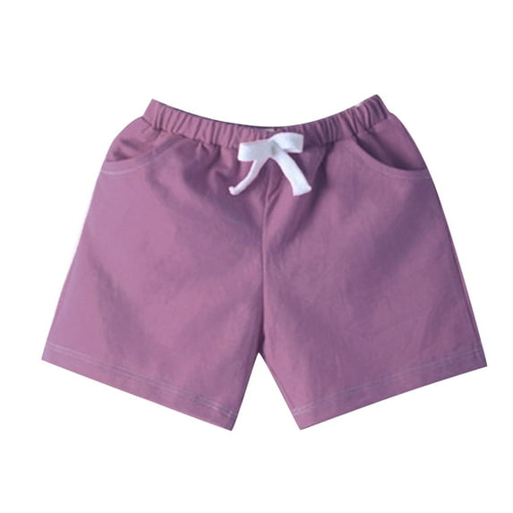EnJoCho Children's Candy Colored Cotton Shorts Sports Pants Summer Elastic Waist Comfortable Casual Student Kindergarten Boys And Girls Shorts