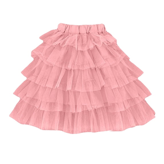 EnJoCho Children's Half Skirt Solid Color Cake Yarn Skirt Girls' Half Skirt Yarn Short Skirt Tulle Petticoat Skirt Layered Underskirt Vintagš¾ 50s Rockabilly Style Short Skirts