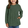 thumbnail image 1 of EnJoCho Children’s Round Neck Sweater with Pockets, Loose Fashionable Comfortable Casual Knit Top for Kids 3-14 Years Fall Outfits, 1 of 7