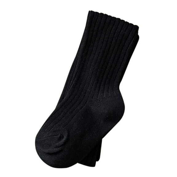 EnJoCho Childrens Girls Cable Knit Solid Tights Soft Cotton Thermal Stockings Footed Pantyhose Fall Winter Warm Striped Patterns Kids Comfy Cozy Hosiery Ribbed Leggings