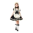 thumbnail image 1 of EnJoCho Classic Black & White Dress Up Set for Girls - Detachable Apron & Headband, Themed Pretend Play 𝖢ostume, Maid Roleplay Outfit, 1 of 7