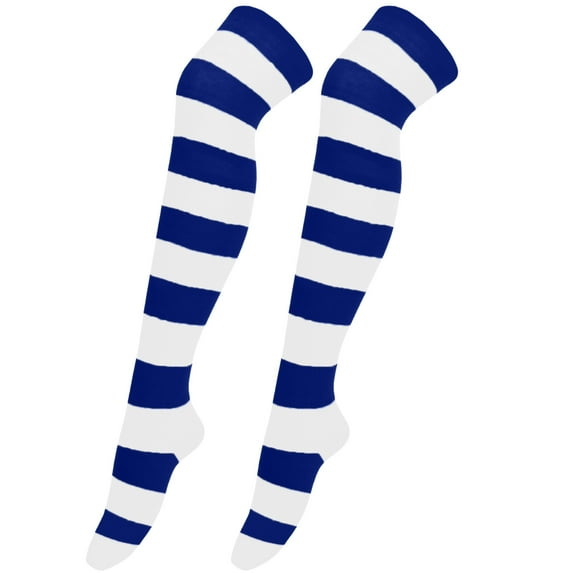 EnJoCho Clearance Christmas Compression Socks 1 Pair Christmas High Long Stockings for Womens Over Knee Socks Christmas Party Socks Knee High Long Striped Stocking Socks Xmas Themed Charming Socks