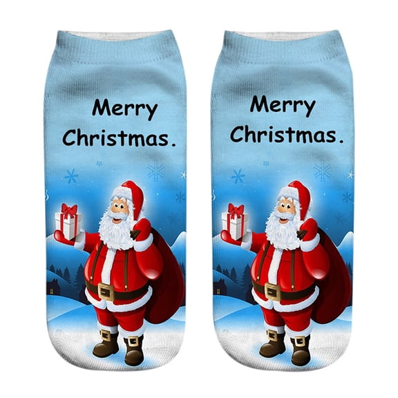 EnJoCho Clearance Christmas Socks Unisex Christmas Funny 3D Fashion Printed Casual Socks Cute Low Cut Ankle Socks Adult Xmas Winter Themed Charming Socks Heated Socks Bulk Red Green Cute&Fun