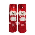 thumbnail image 1 of EnJoCho Clearance Christmas Socks Warm Coral Velvet Thick Christmas Socks Sleep Cartoon Floor Fuzzy Christmas Socks Adult Xmas Winter Themed Charming Socks Heated Socks Bulk Red Green Cute&Fun, 1 of 6