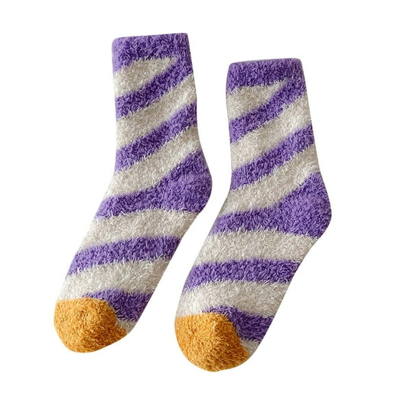 EnJoCho Clearance Christmas Socks Womens Fuzzy Socks Slipper Winter Comfy Cozy Socks Cabin Warm Home Socks,Christmas Candy Socks Adult Xmas Winter Themed Charming Socks Heated Socks Bulk