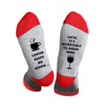 thumbnail image 1 of EnJoCho Clearance Christmas Unisex Coffee Keeps Ne Going Print Color Block Letter Socks Thermal Cozy Warm Slipper Socks Soft Warm Thick Socks Adult Xmas Themed Charming Socks Heated Socks, 1 of 5