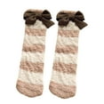 thumbnail image 1 of EnJoCho Clearance Cute Socks for Women Womens Fuzzy Socks Cozy Winter Warm Soft Cute Bowknot Fuzzy Home Slipper Socks Adult Xmas Winter Themed Charming Socks Heated Socks Bulk Red Green Cute&Fun, 1 of 5