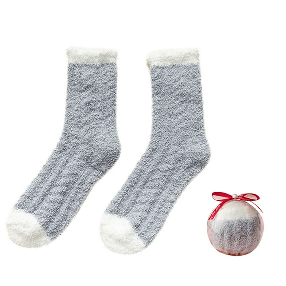 EnJoCho Clearance Loafer Socks Womens Birthday Socks with Velvet and Thickened Coral Velvet Acrylic Christmas Socks for Men and Women Adult Xmas Winter Themed Charming Socks Heated Socks Bulk Cute&Fun