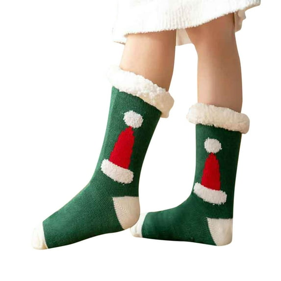 EnJoCho Clearance Womens Fuzzy Slipper Socks Winter Thermal Snowflake Christmas Stockings Fluffy Warm Indoor Home Socks Adult Xmas Themed Charming Socks Heated Socks