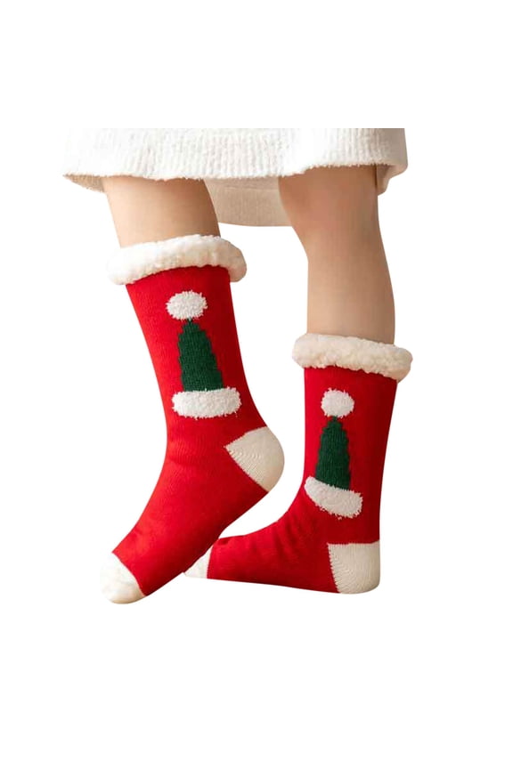 Clearance Womens Fuzzy Slipper Socks Winter Thermal Snowflake Christmas Stockings Fluffy Warm Indoor Home Socks Adult Xmas Themed Charming Socks Heated Socks