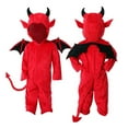 thumbnail image 1 of EnJoCho Devil Jumpsuit Set - Soft Toddler Jumpsuit with Detachable Cap, Baby’s First Halloween Outfit for Girls & Boys Celebration Party, 1 of 2
