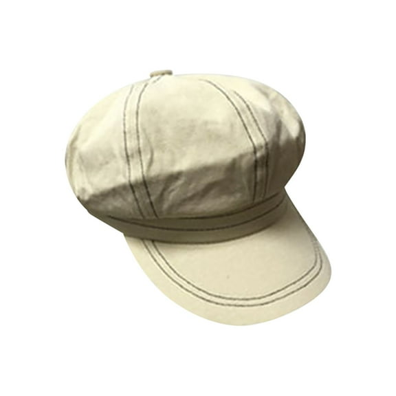 EnJoCho Fashion Caps for Women's Spring/Summer Simple Vintage Bright Line Beret Outdoor Painter Hat Breathable