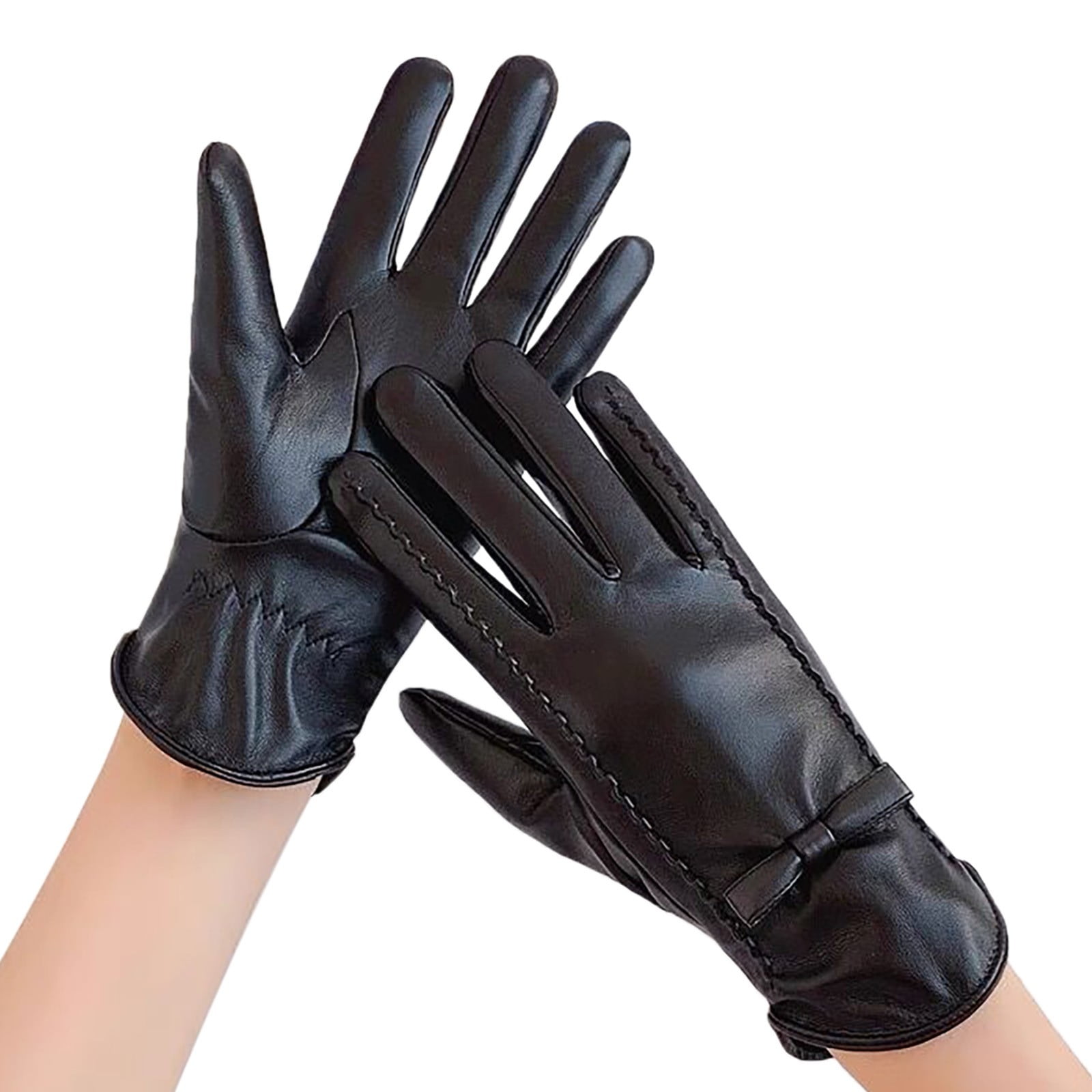 Stockings For Women Nappaglo Women's Winter Leather Gloves