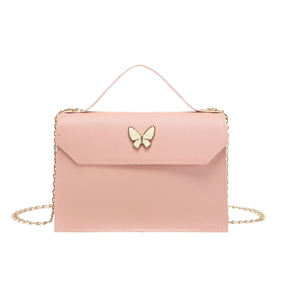 EnJoCho Fashion Women Artificial Leather Solid Color Bow Tie Hasp Phone Bag Shoulder Bag Messenger Bag Trendy Matching Bags for Male Female for Travel Casual Use Clearance