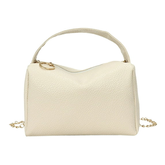 EnJoCho Fashion Women Artificial Leather Solid Color Zipper Phone Bag Shoulder Bag Messenger Bag Trendy Matching Bags for Male Female for Travel Casual Use Clearance