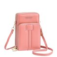 thumbnail image 1 of EnJoCho Fashion Women Artificial Leather Solid Color Zipper Phone Bag Shoulder Bag Messenger Bag Trendy Matching Bags for Male Female for Travel Casual Use Clearance, 1 of 4