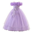 thumbnail image 1 of EnJoCho Flower Girl Sequin Embroidery Maxi Gown, Rufle Cold Shoulder Princess Dress for Wedding Par𝗍y Birthday Pageant, 1 of 7
