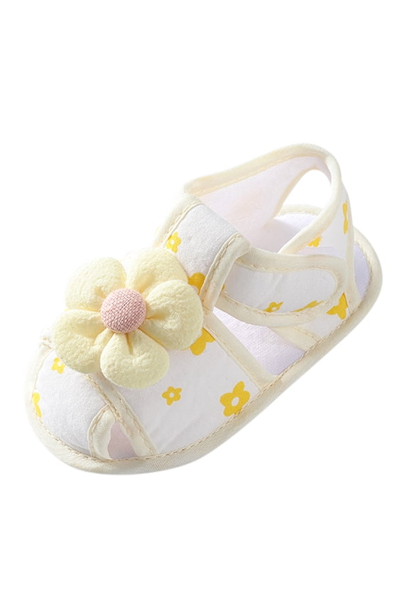 Flower Toddler Sandals for Girls, Soft-Sole Walkers with Vibrant Botanical Patterns, Breathable Flat Shoes for Park Outings & Playdate Essentials