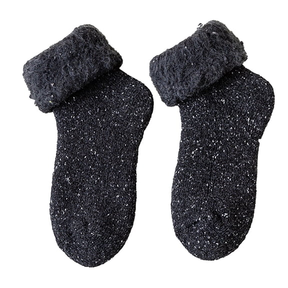 EnJoCho Fluffy Thick Slipper Socks For Ladies Wool Socks Winter Women's Stockings Thickened With Snow Country Sub Warm Ski Yarn Snow Socks