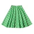 thumbnail image 1 of EnJoCho Girl's High Waisted Midi Skirts A Line Flowy Flared Elegant Skirt Half-Length Skirt Tutu With Floral Design Kids Toddler Baby Girls Spring Summer Polka Dot Cotton Skirts Clothes, 1 of 3