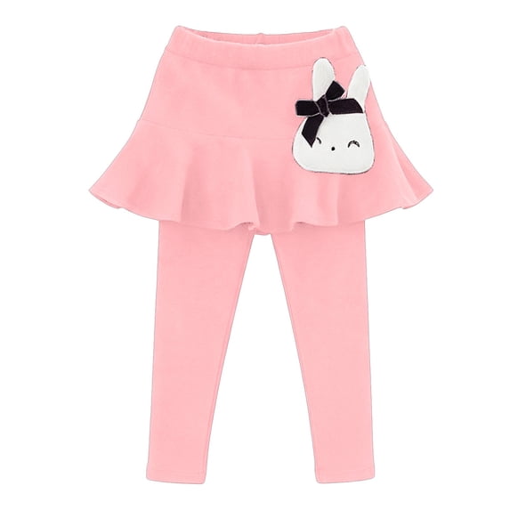 EnJoCho Girls 2 In 1 Skirted Leggings High Waist Color Stretchy Pants Cute Skirt Overlay Bottoms Designed For Daily Casual Wear Stage Performance Kids Dressy Outfit