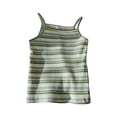 thumbnail image 1 of EnJoCho Girls Basic Sleeveless Striped Tank Tops Spaghetti Strap Ribbed Knit Shirts Summer Color Block Aesthetic Casual Trendy Tops, 1 of 8