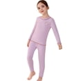 thumbnail image 1 of EnJoCho Girls Boys Cotton Thermal Underwear Set Teens Kids Long Winter Base Layer Tops Pants 2 Piece Casual Clothing Thermal Set Loung𝖾wear, 1 of 5