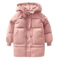 thumbnail image 1 of EnJoCho Girls & Boys Heavyweight Puffer Jacket Windproof Thermal Insulated Hooded Winter Coat with Full-Zip Snow Parka Outerwear, 1 of 9