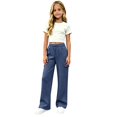 thumbnail image 1 of EnJoCho Girls Cargo Jogger Sweatpants Elastic High Waist Wide Leg Soft Cotton Loose Stretch Multi Pocket Trousers For Kids Outdoor Sports School Active Casual Wear, 1 of 8