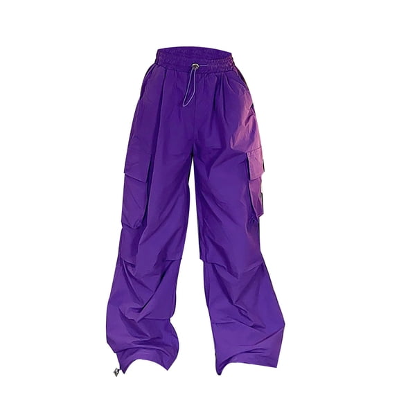 EnJoCho Girls Cargo Pants Summer Straight Leg Sweatpants Big Kids Casual Pants Elastic Waist With Pockets Streetwear Childrens Trousers Outdoor Playwear Style Utility Bottoms