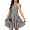 thumbnail image 1 of EnJoCho Girls College Style Pleated Vest Dress Jumper for Autumn Performance Skirt Large Children Preteen School Outfit Chic, 1 of 5