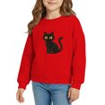 thumbnail image 1 of EnJoCho Girls Crewneck Sweatshirt, Long Sleeve Soft Fleece Cute Printed, Oversized Pullover Top for Halloween Back-to-School Daily Playground Casual Outfits, 1 of 4