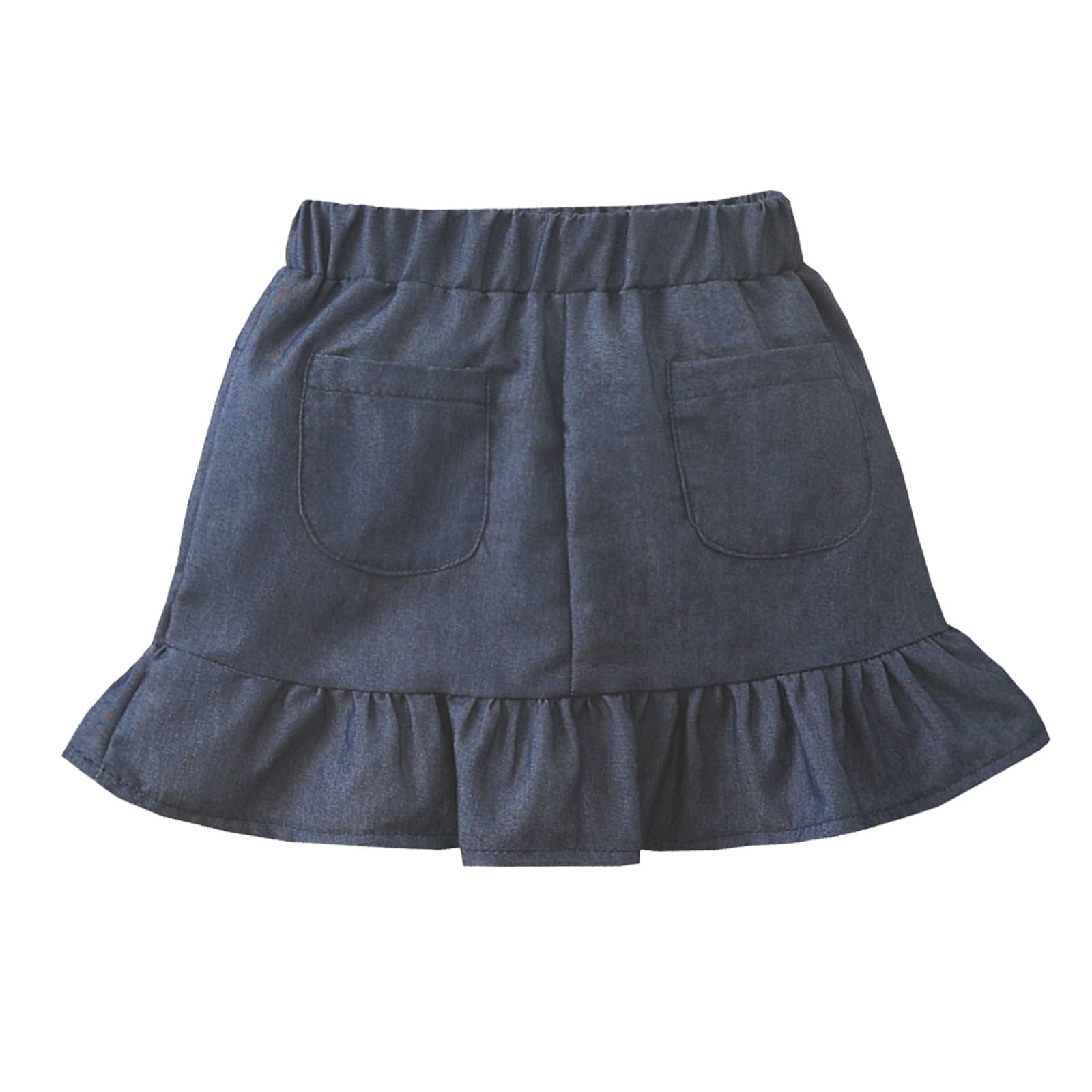 アダージョ チュチュ EnJoCho Girls Denim Lace Skirt Casual Min𝗂 Stretch Waist Flared