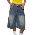 thumbnail image 1 of EnJoCho Girls' Denim Shorts Elastic Waist Loose Wide Leg Jeans Shorts Kids Casual Knee Length Shorts School Uniform Jorts for Teen 4-16 Years, 1 of 9