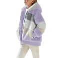 thumbnail image 1 of EnJoCho Girls Fa𝗎x F𝗎r Sher𝗉a Hooded Coat Zipper Fleec𝖾 Jacket Fall Winter Plush Fuzzy Warm Windproof Soft Outerwear Kids Thermal Water Resistant Parka, 1 of 7