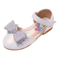 thumbnail image 1 of EnJoCho Girls Fashion Princess Shoes Star Sequin Rhinestone Bow Sandals Dancing Shoes Pearl Bling Shoes Single Kids Shoes Little Girl Stylish Party Shoes Pink, 1 of 7