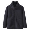 thumbnail image 1 of EnJoCho Girls Fleece Jacket - Full Zip Polar Fleece Long Sleeve Coat with Pockets for Toddler Kids Fall Winter Back-to-School Casual Outerwear, 1 of 8
